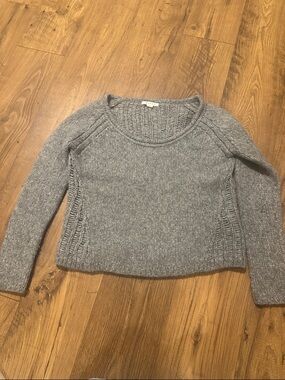 Duffy Alpaca Blend Gray Chunky Knit Sweater Size Small Cozy Textured